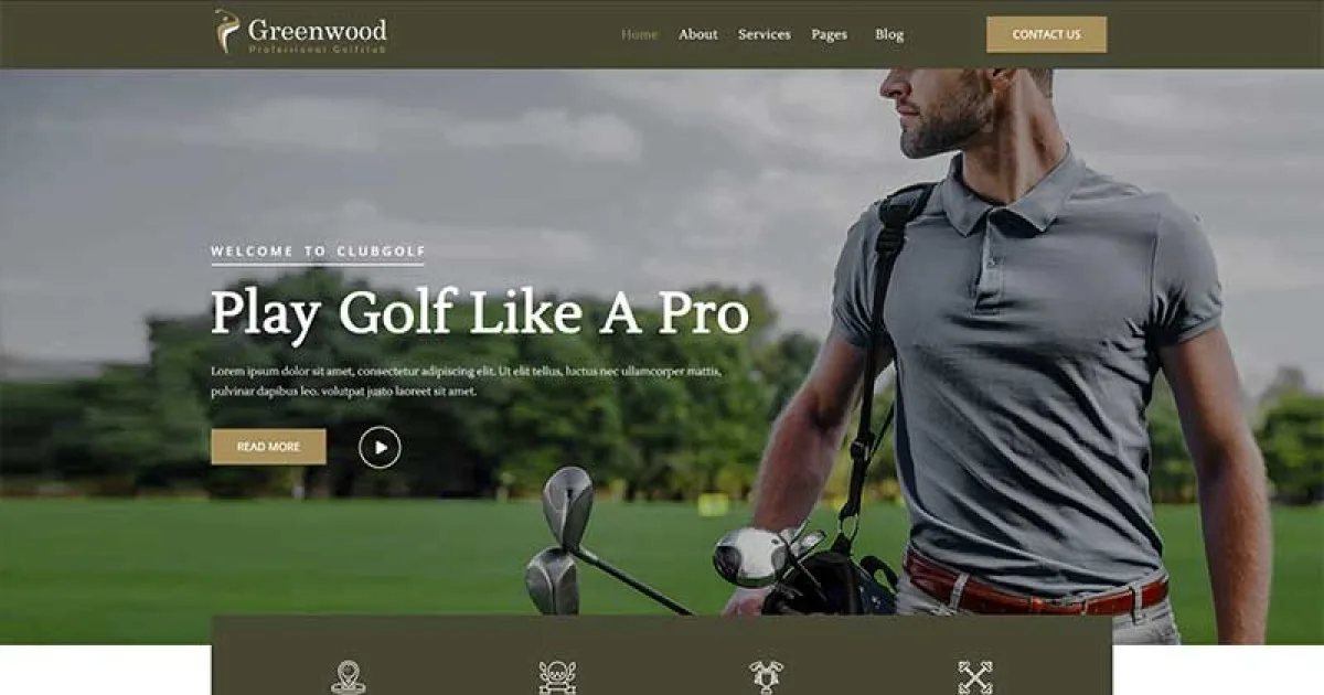 Greenwood – Golf Club & Academy Elementor Template Kit