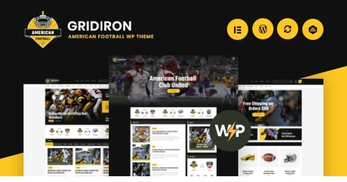 Gridiron – American Football & NFL Superbowl Team WordPress Theme  - Official Release Preview