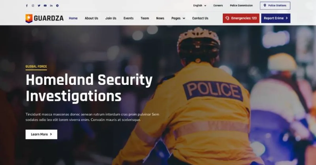 Guardza – Security & Law Enforcement Elementor Template Kit