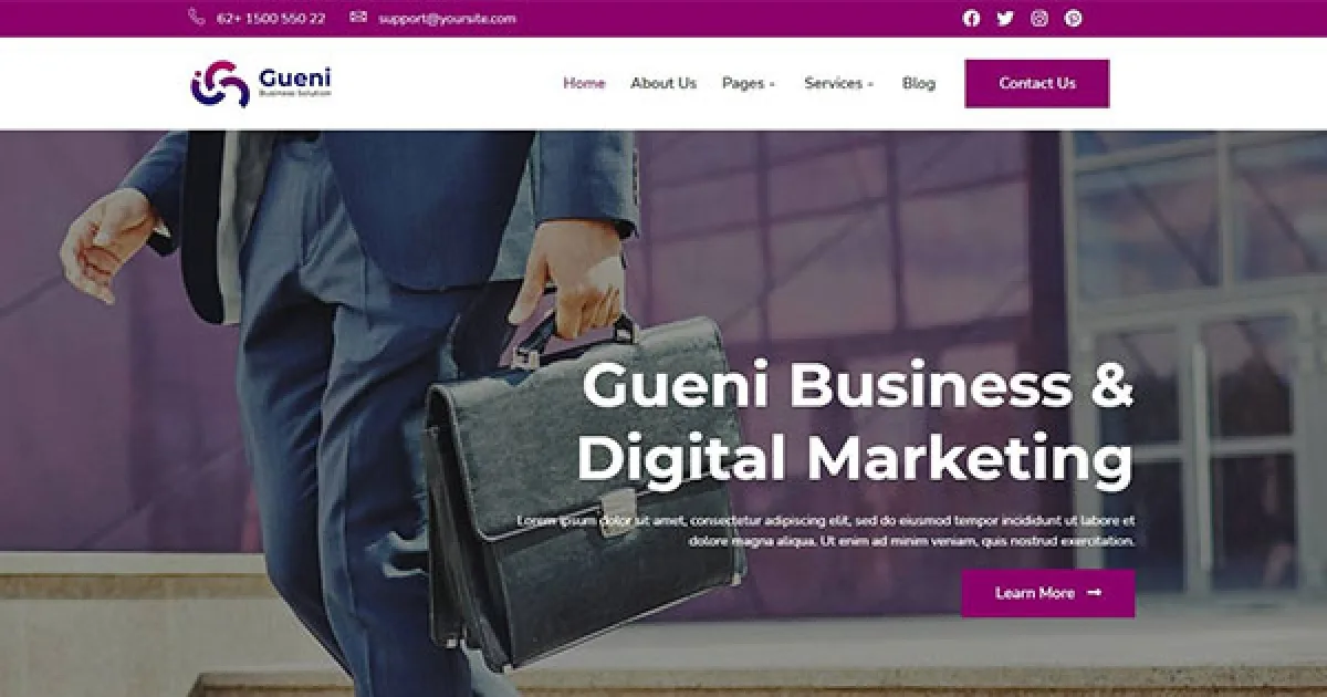 Gueni – Business Solution Elementor Template Kit