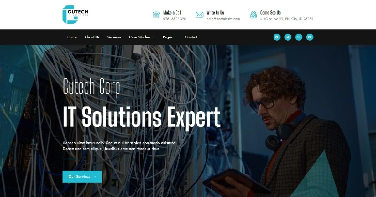 Gutech – IT Solutions Elementor Template Kit