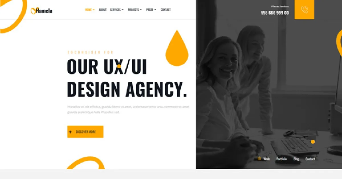 Hamela – Digital Agency Services Elementor Template Kit