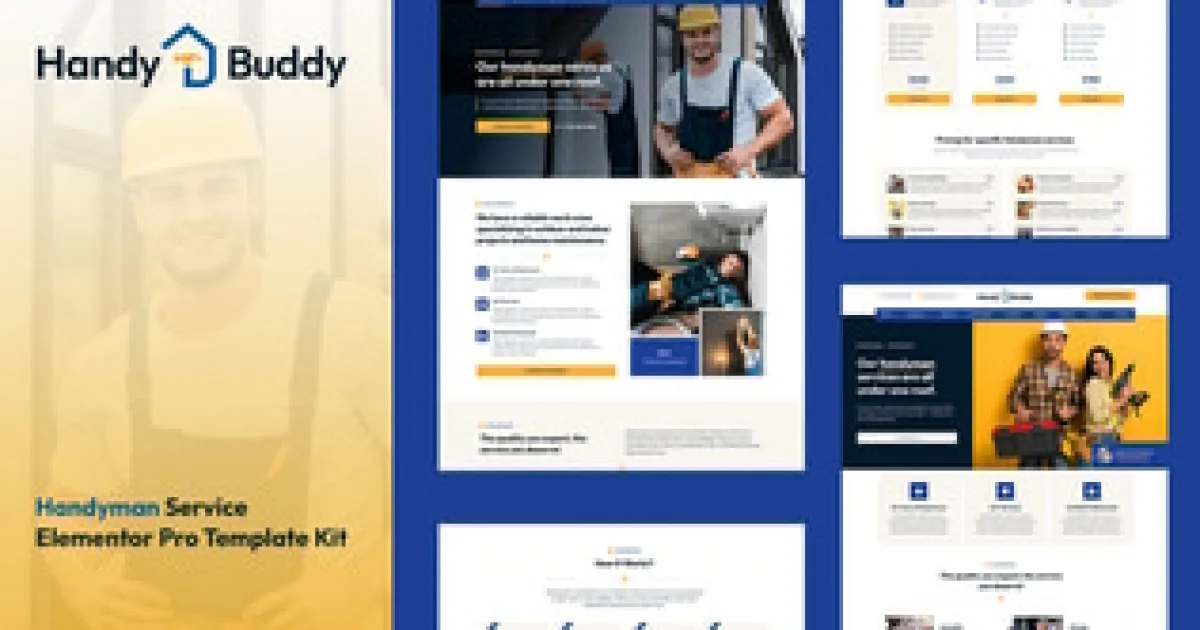 Handyman Builder Plumber Repair Service Elementor