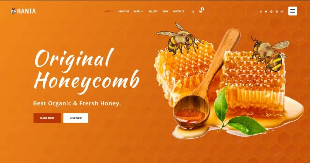 Hanta – Beekeeping & Honey Elementor Template Kit