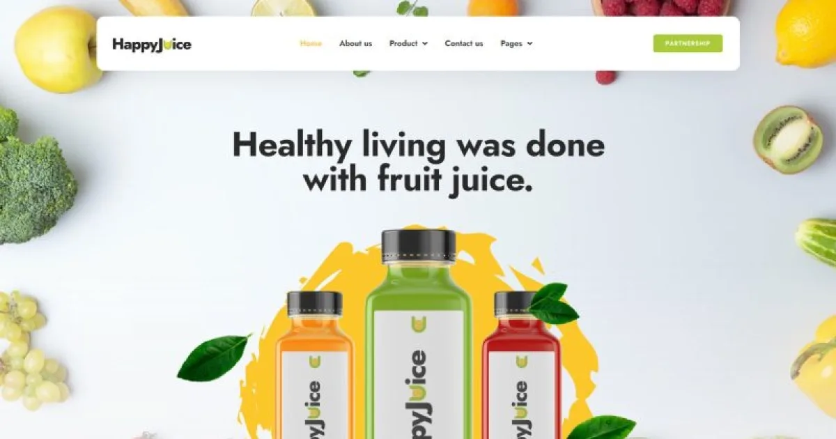 HappyJuice – Juice & Fresh Drink Elementor Pro Template Kit