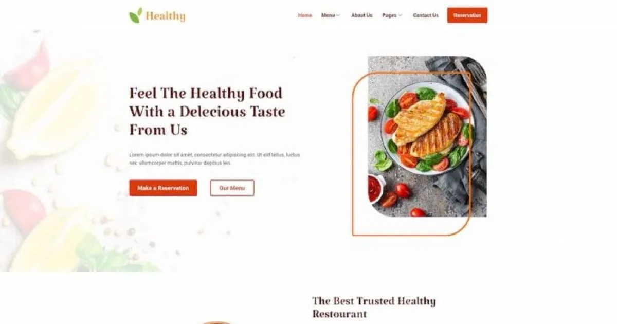 Healthy – Restaurant Elementor Template Kit