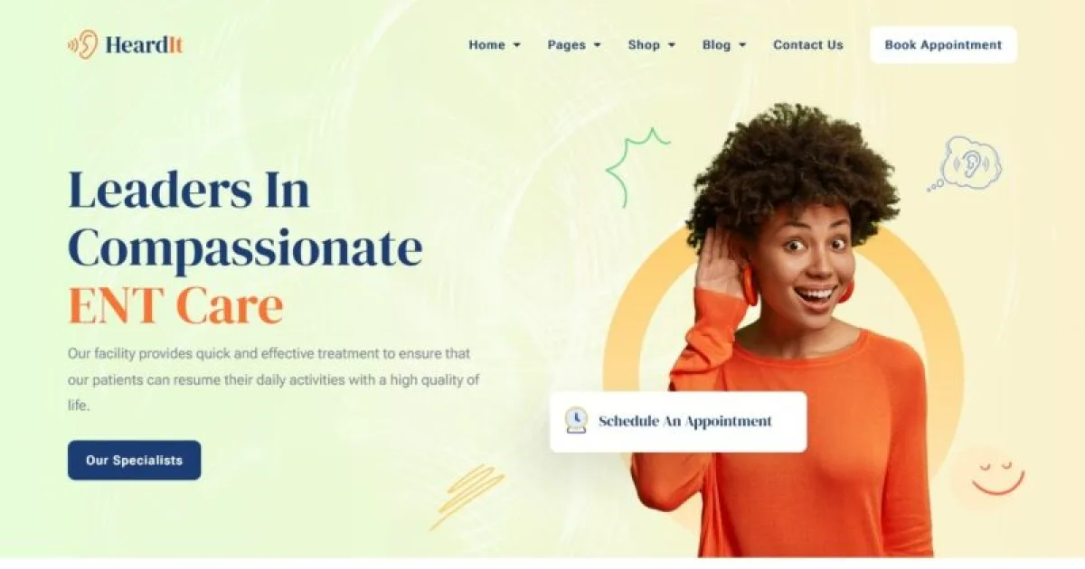 HeardIt – Otolaryngologist & ENT Elementor Pro Template Kit