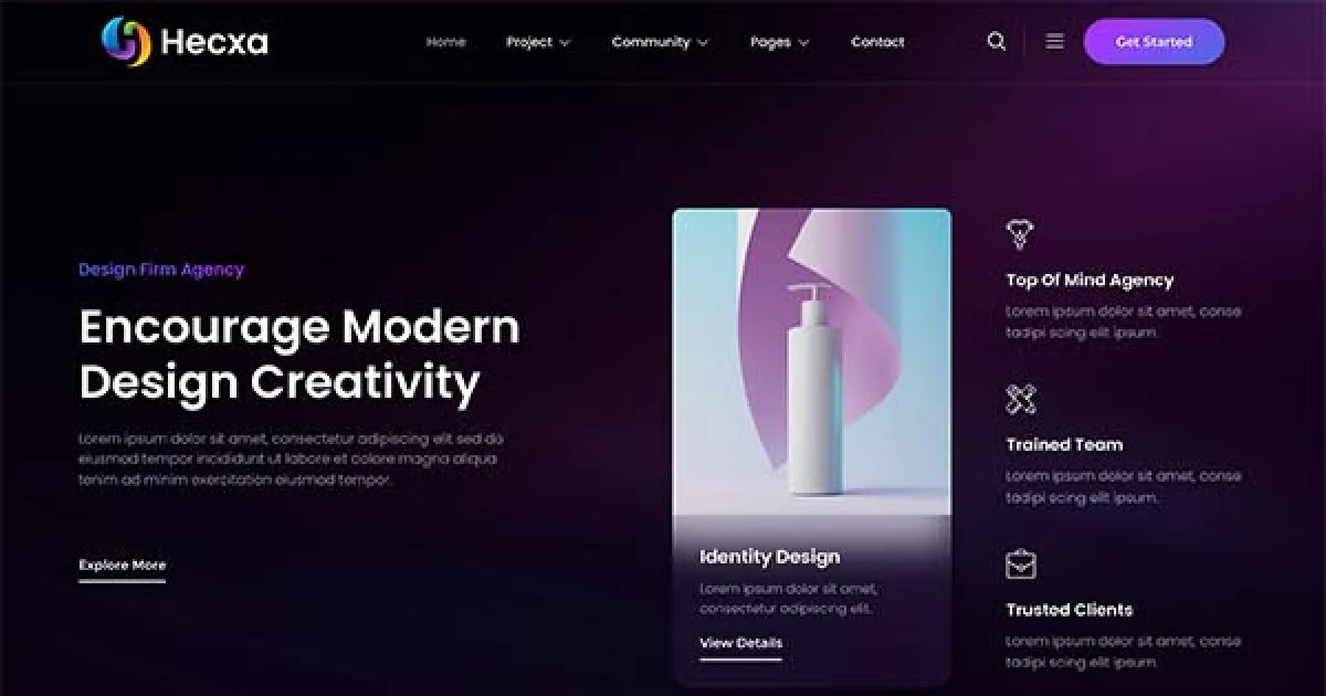 Hecxa – Creative Design Agency Elementor Template Kit