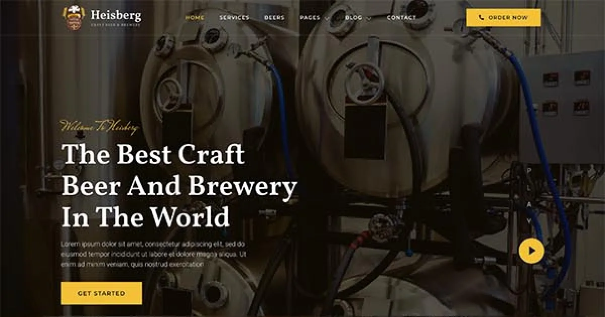 Heisberg – Craft Beer & Brewery Elementor Template Kit