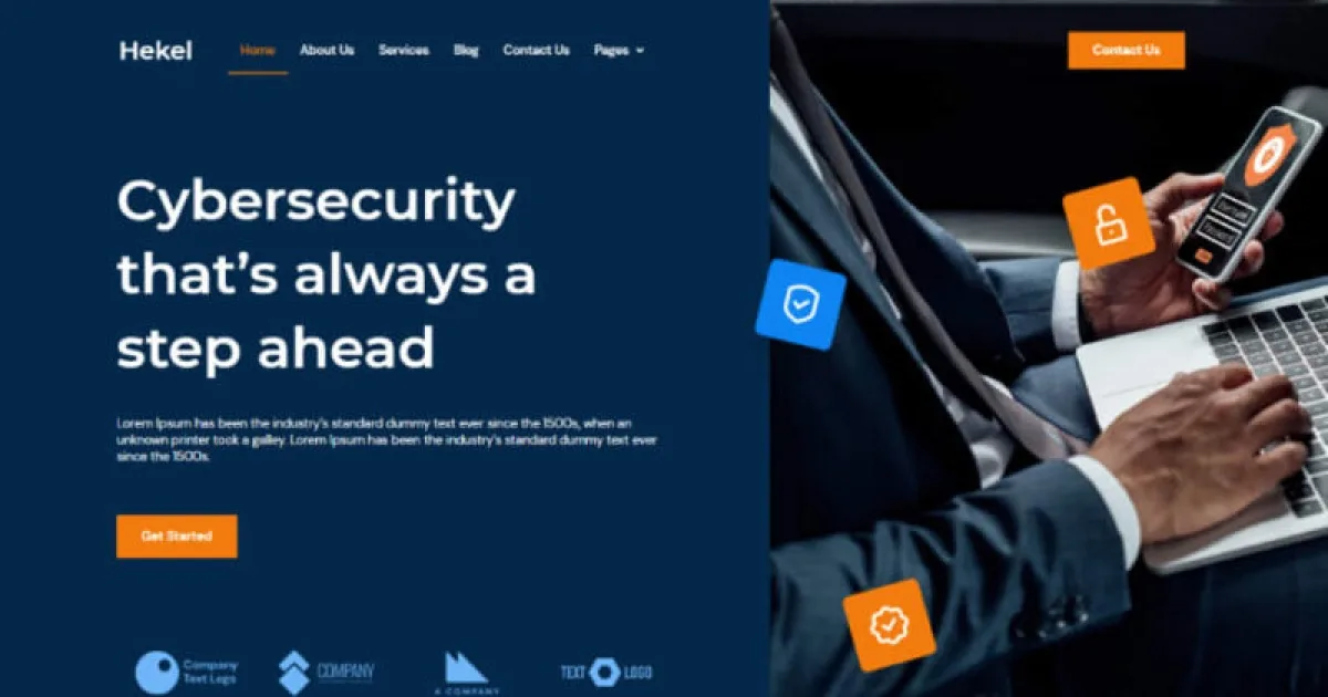 Hekel – Cyber Security Elementor Template Kit
