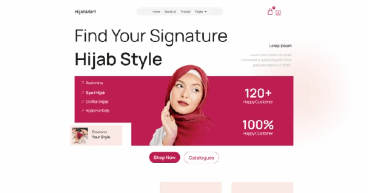 Hijabmart – E-Commerce Hijab Fashion Store Elementor Template Kit