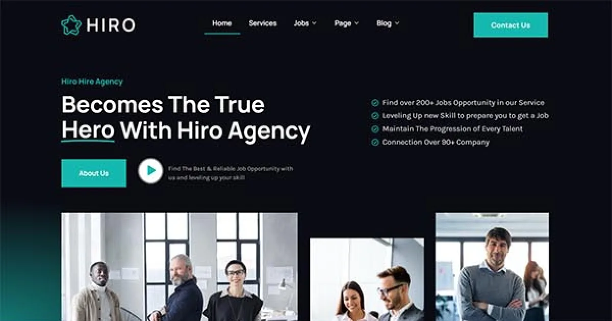Hiro – Human Resources & Recruitment Agency Elementor Template Kit