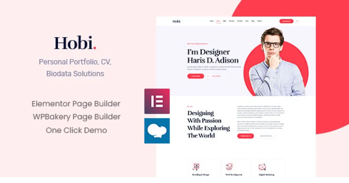 Hobi Theme – Personal Portfolio WordPress Theme