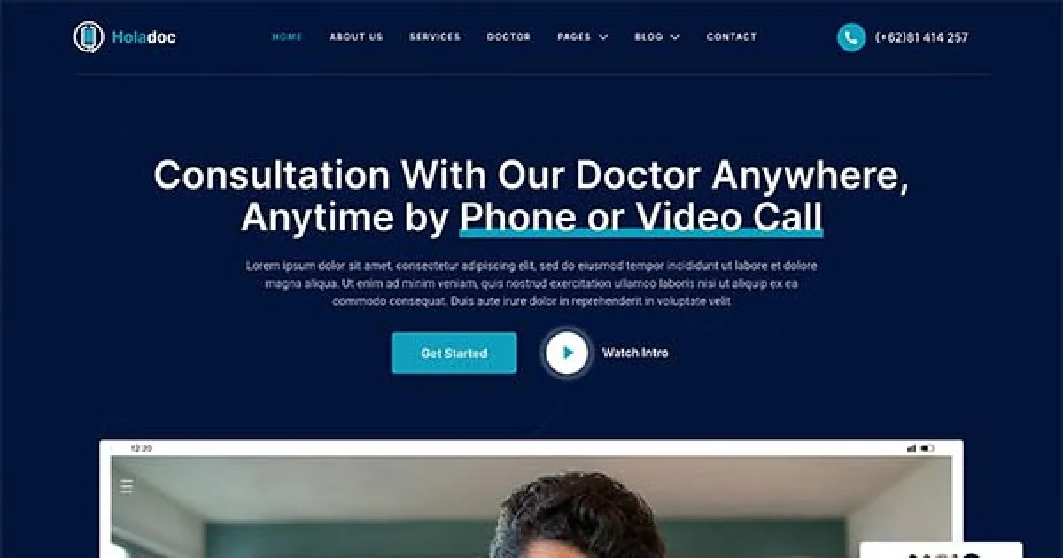 Holadoc – Online Doctor Consultation Elementor Template Kit