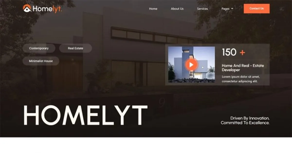 Homelyt – Modern Real Estate & Property Elementor Template Kit