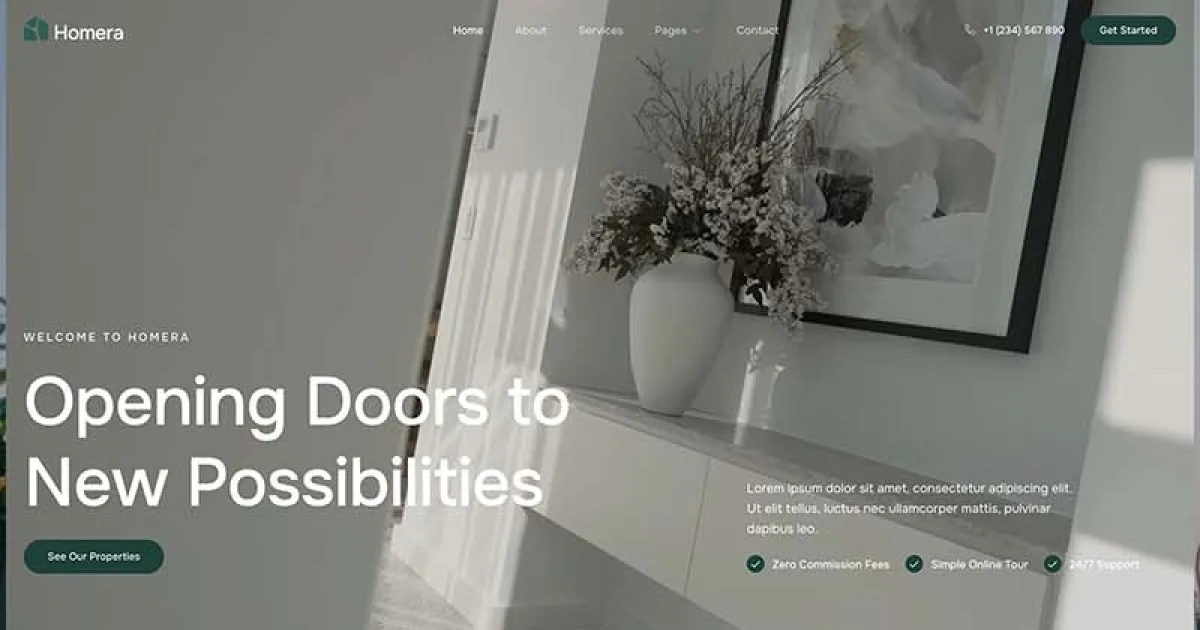 Homera – Real Estate & Property Elementor Template Kit