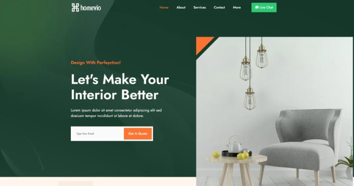 Homevio | Architecture Interior Elementor Template Kit
