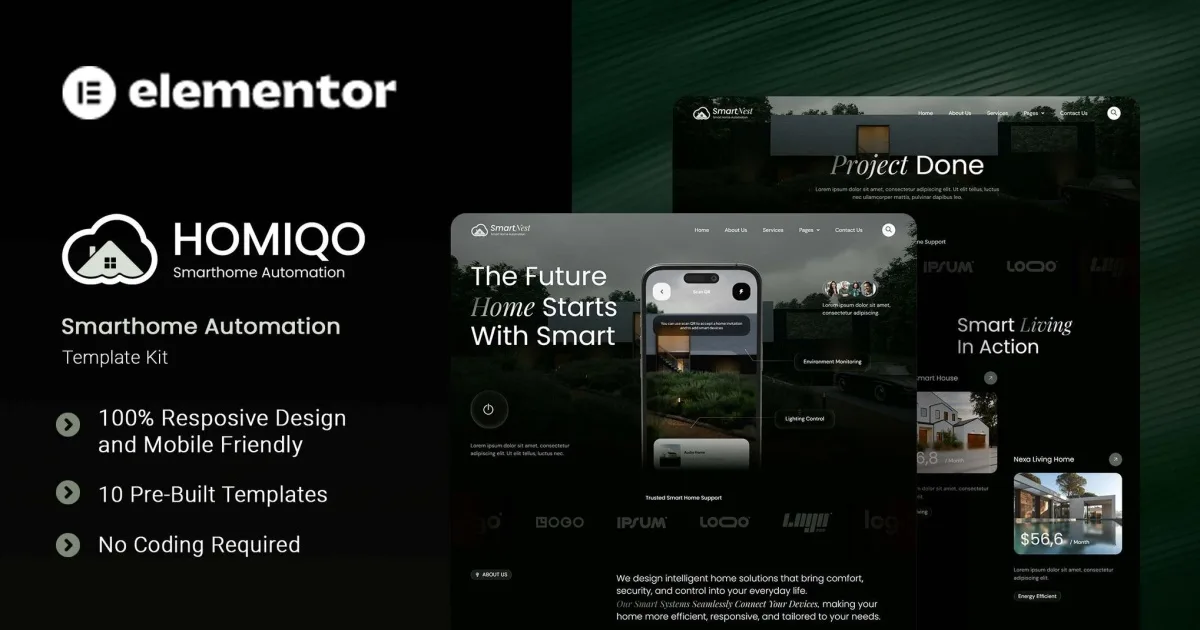 Homiqo – Smarthome Automation Elementor Template Kit