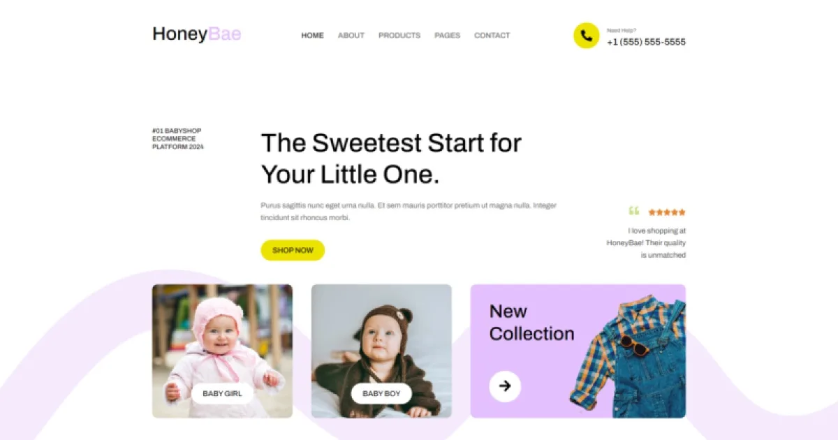 HoneyBae – Baby Shop Ecommerce Elementor Pro Template Kit
