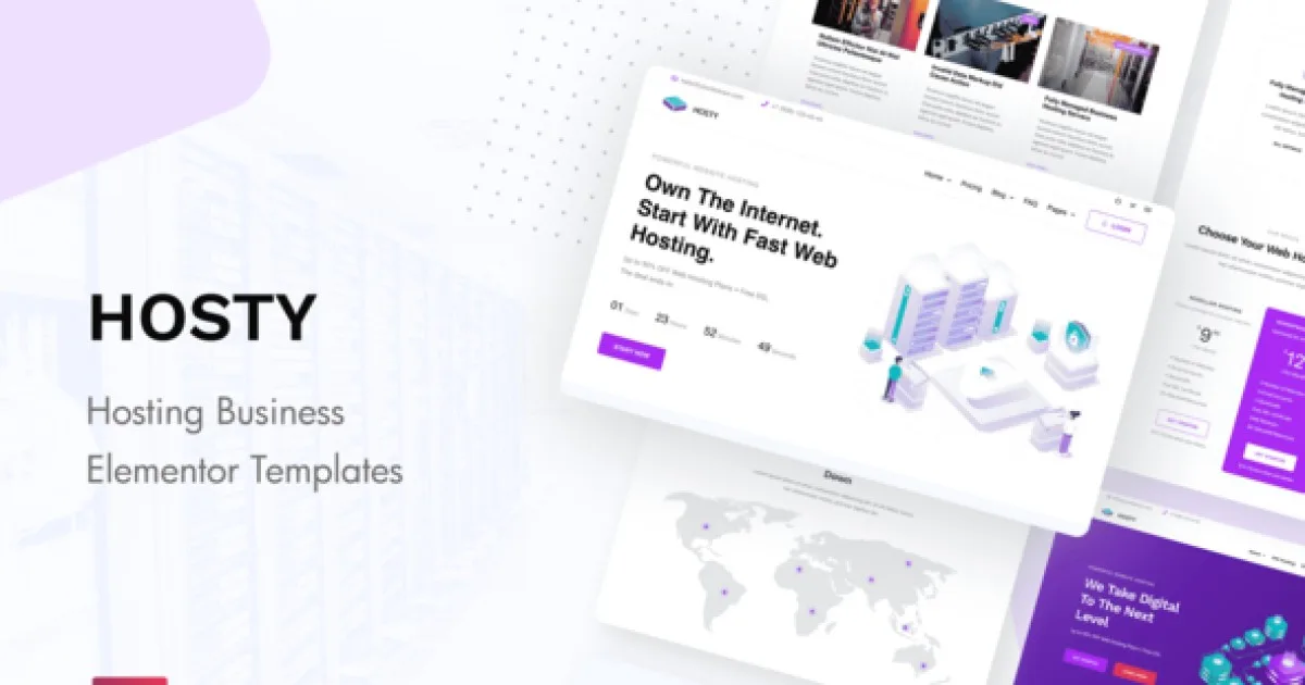 Hosty – Hosting Services Elementor Template Kit