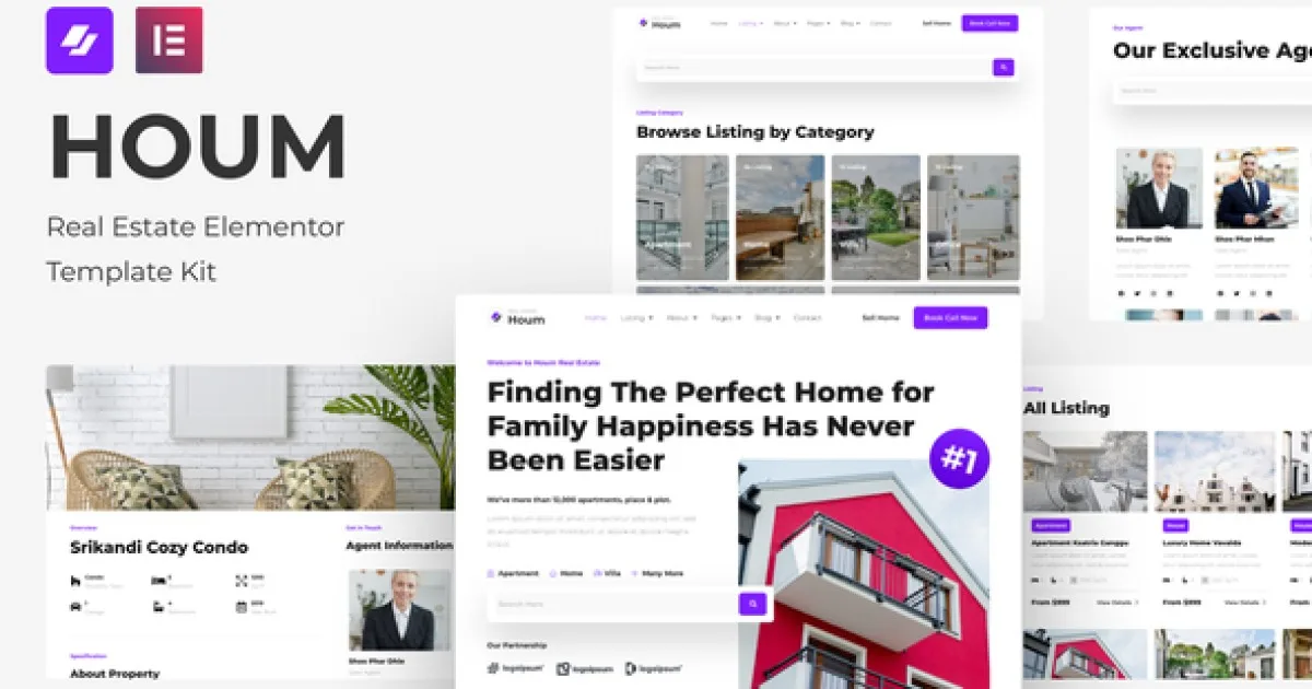 Houm – Real Estate Elementor Template Kit - Official Release Preview
