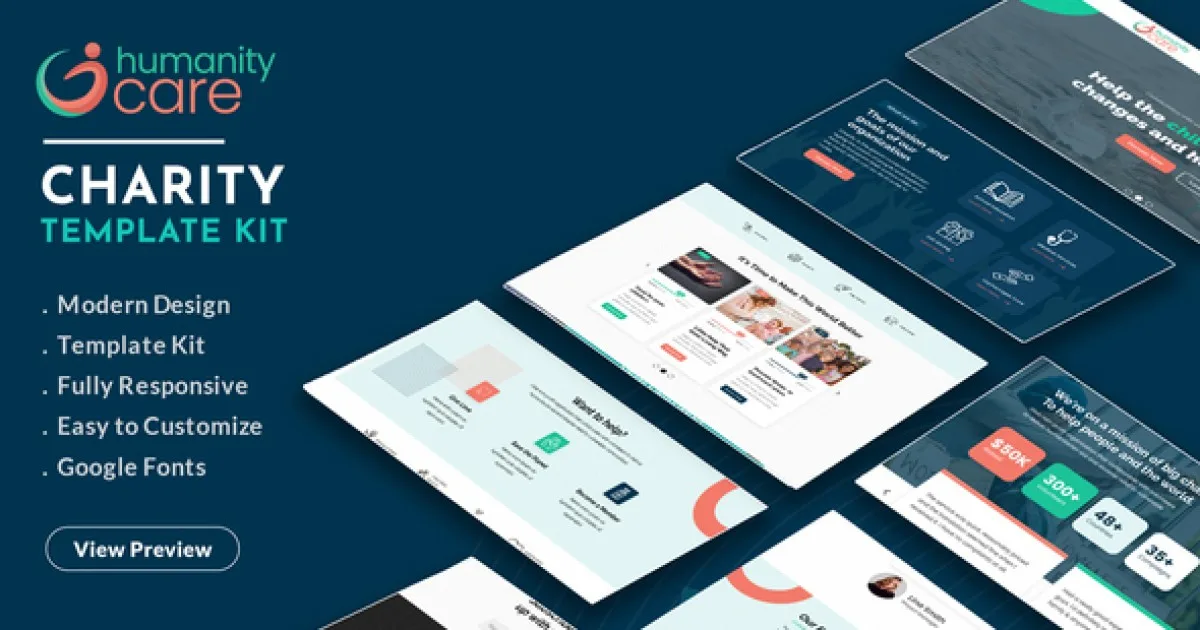 Humanity Care – Nonprofit Charity & Donation Elementor Template - Official Release Preview