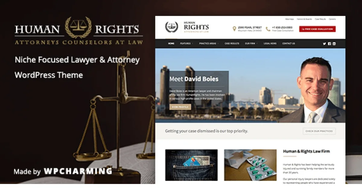 HumanRights – Lawyer and Attorney WordPress Theme