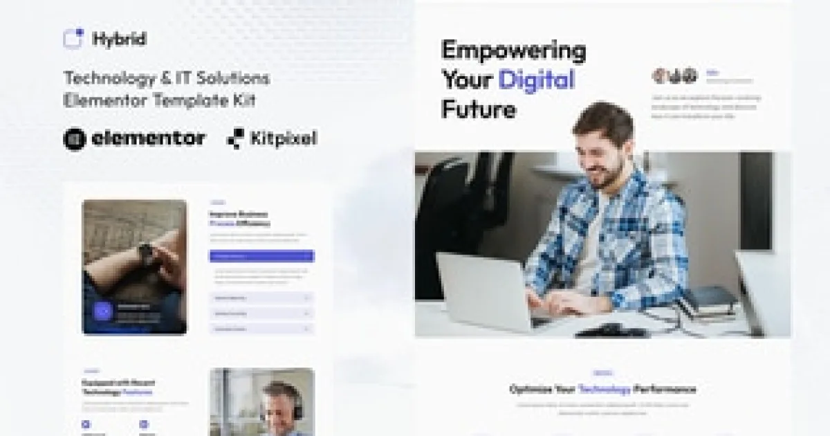 Hybrid Technology It Solutions Elementor Template