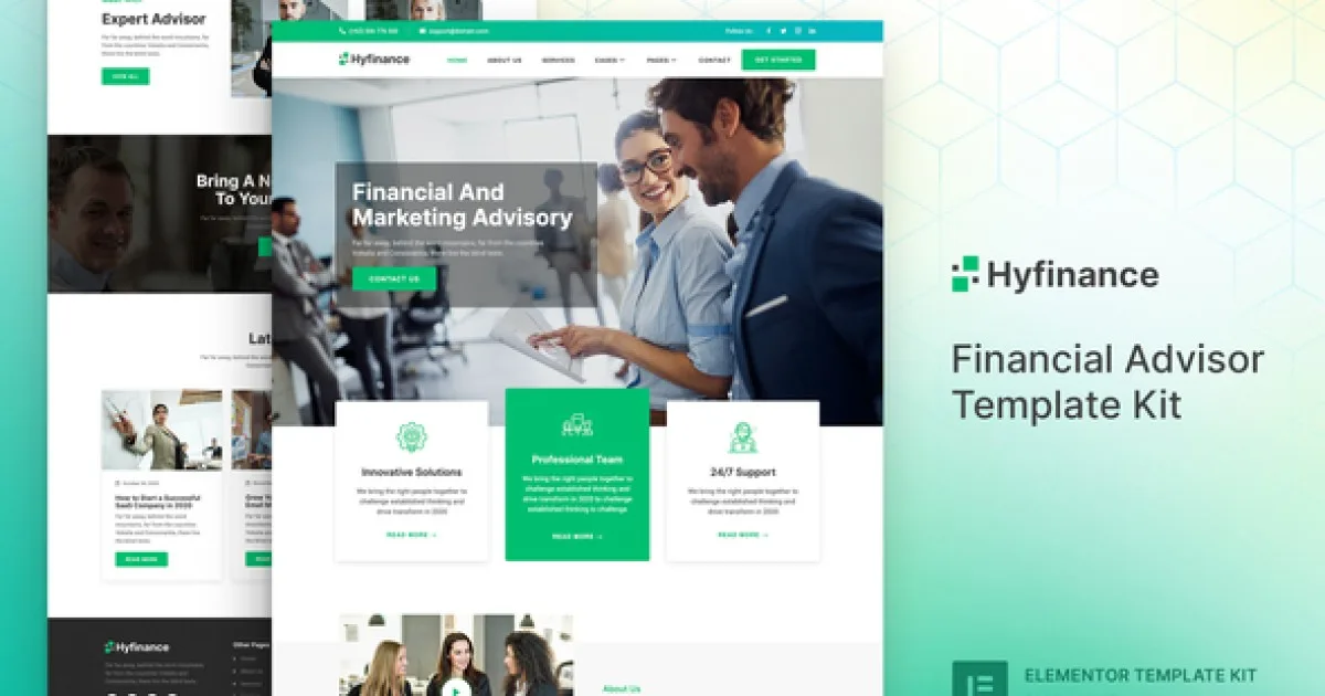 Hyfinance – Financial Advisor Elementor Template Kit