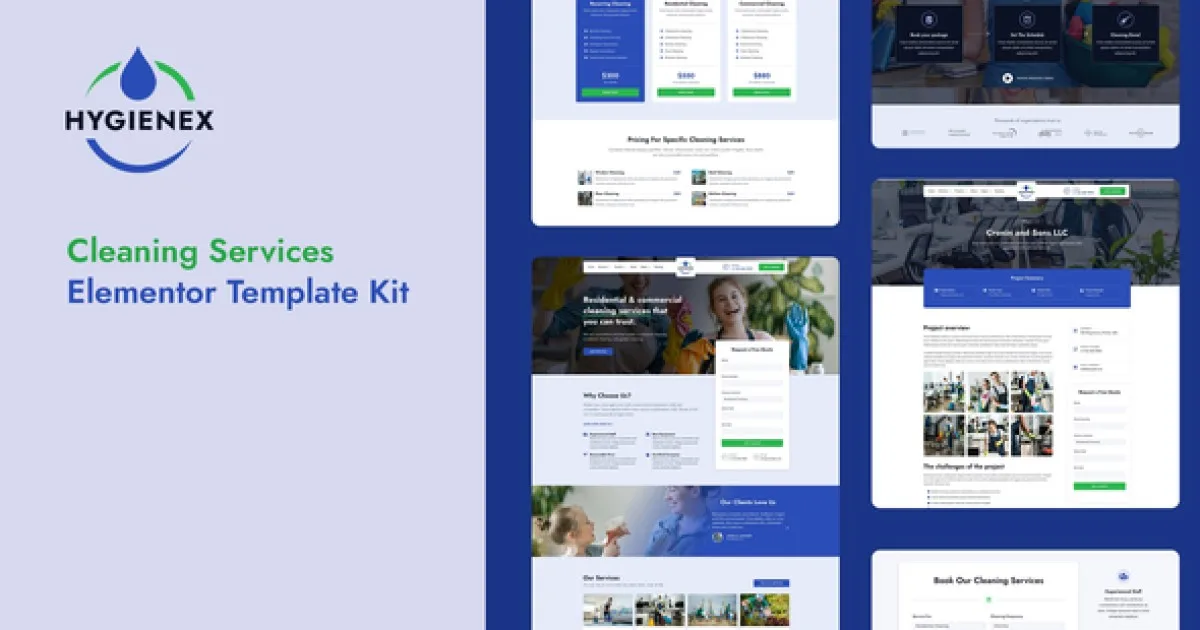Hygienex – Cleaning Services Elementor Template Kit