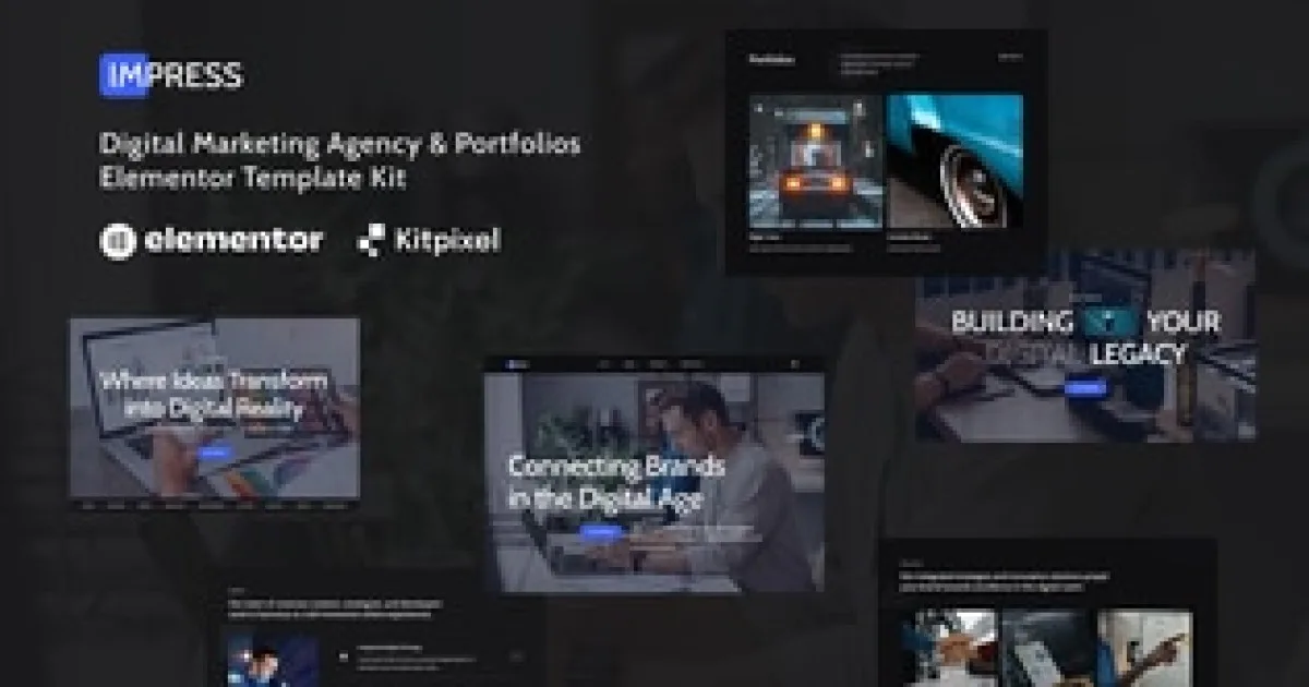 Impress Digital Marketing Agency Portfolios – Elementor Template Kit