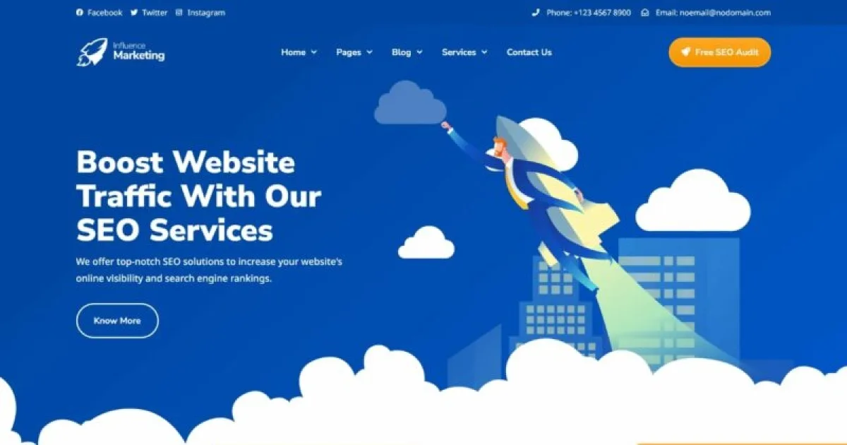 Influence Marketing – SGE, SEO & AI Digital Marketing Agency Elementor Template Kit