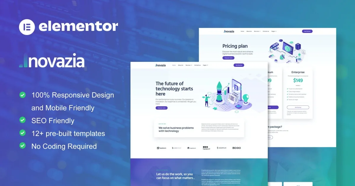 Inovazia – IT Services Elementor Pro Full Site Template Kit