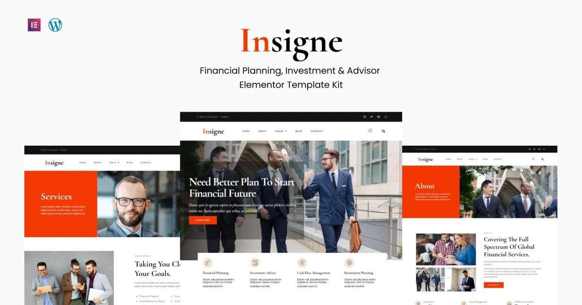 Insigne – Financial Business & Investment Elementor Template Kit