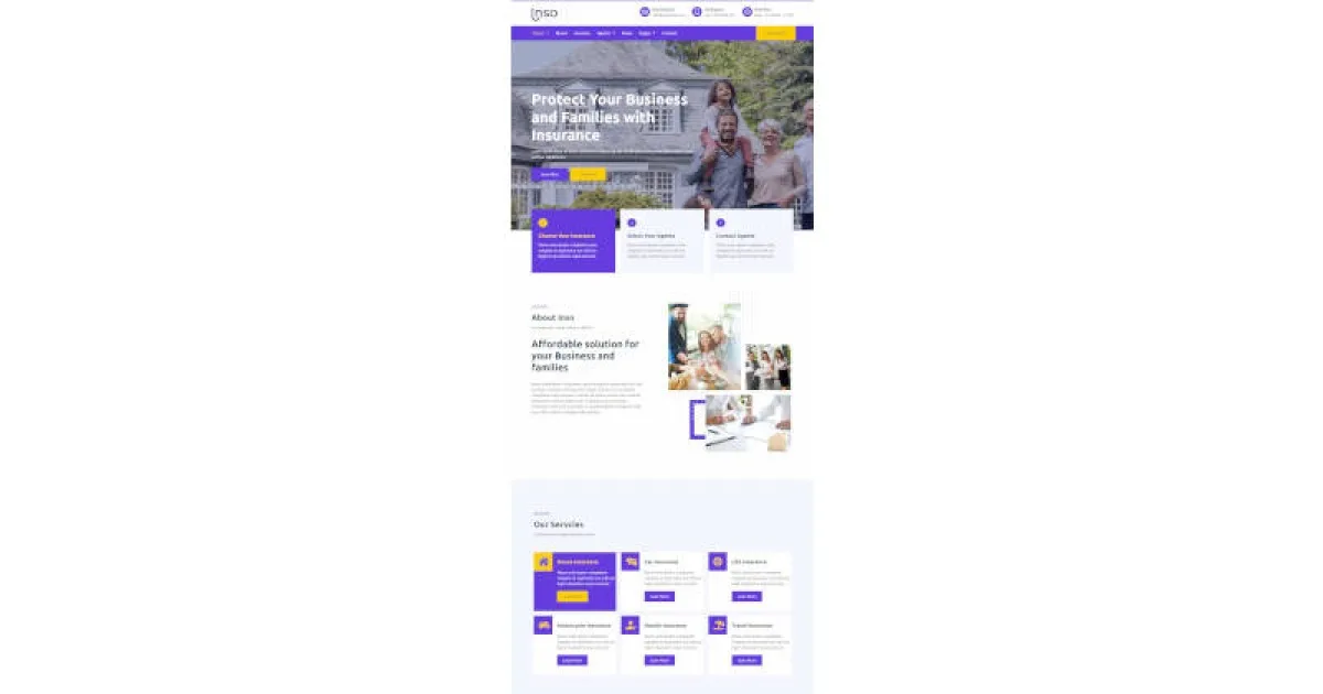 Inso – Insurance Business Elementor Template Kit