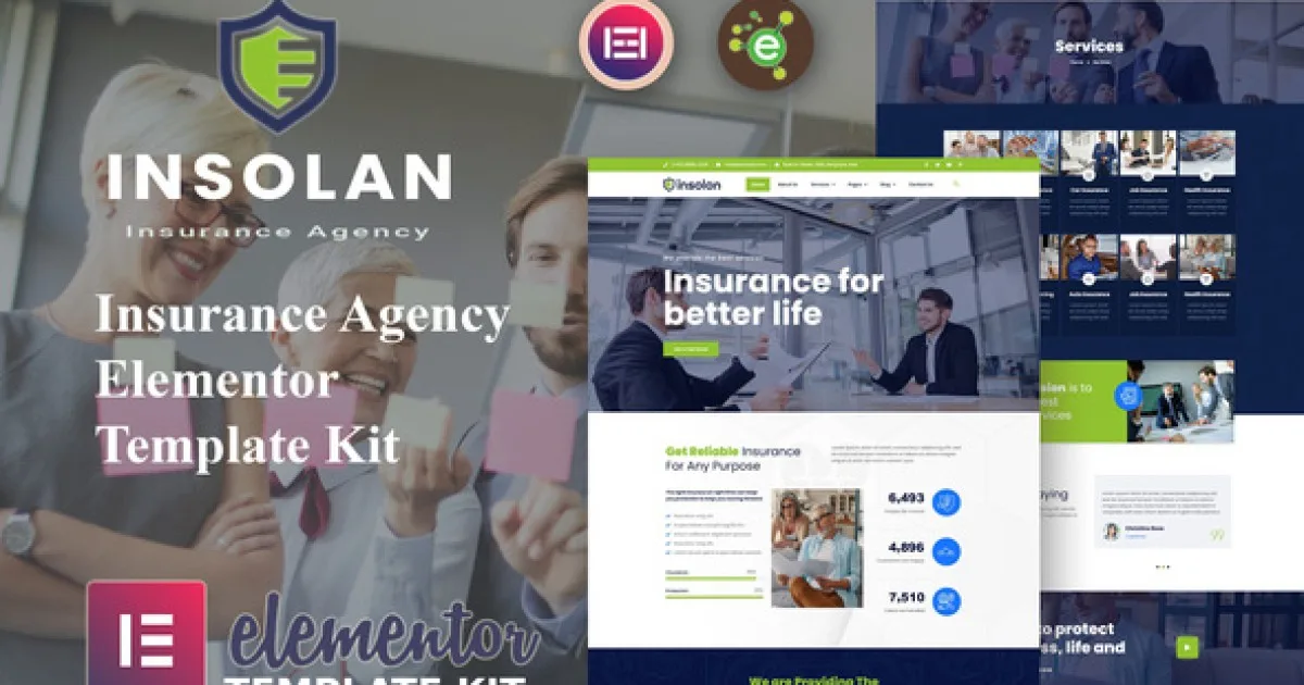 Insolan – Insurance Agency Elementor Template Kit