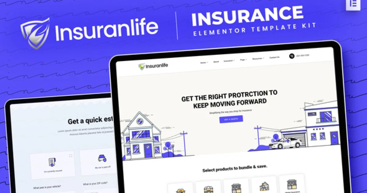 Insuranlife – Insurance Agency Elementor Template Kit
