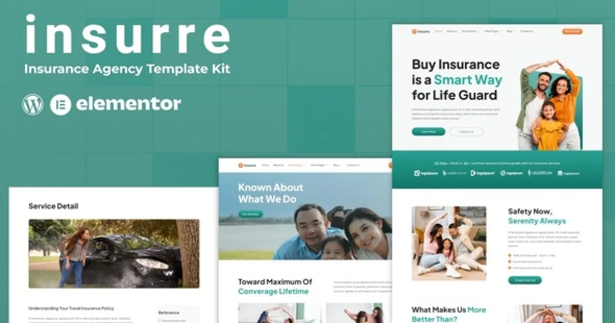 Insurre – Insurance Agency Elementor Template Kit - Official Release Preview