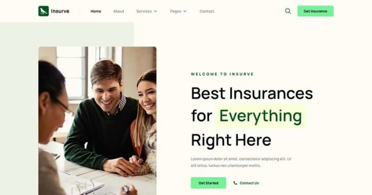 Insurve – Insurance Business Agency Elementor Template Kit