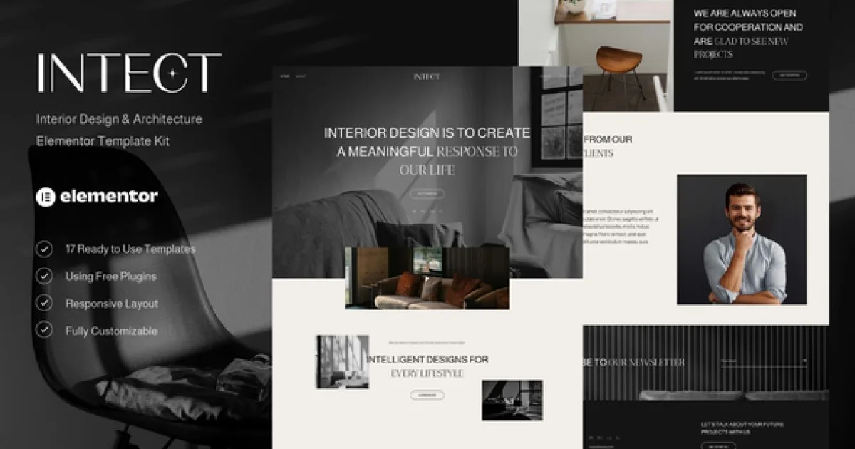 Intect – Interior Design & Architecture Elementor Template Kit