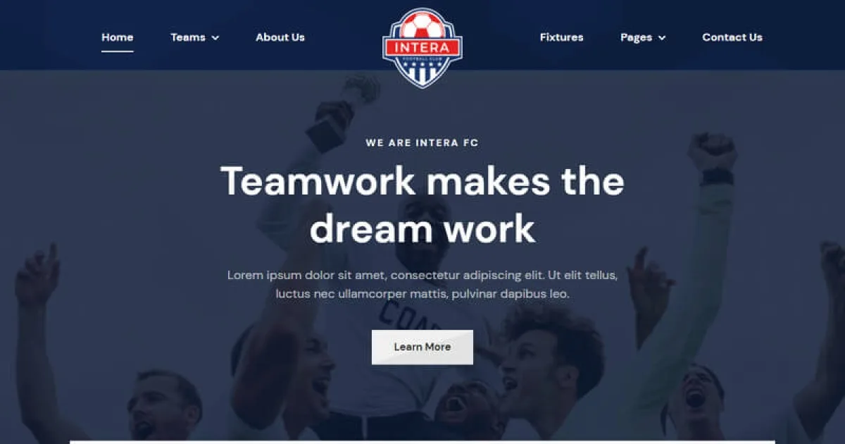 Intera | Football Team & Sports Club Elementor Template Kit