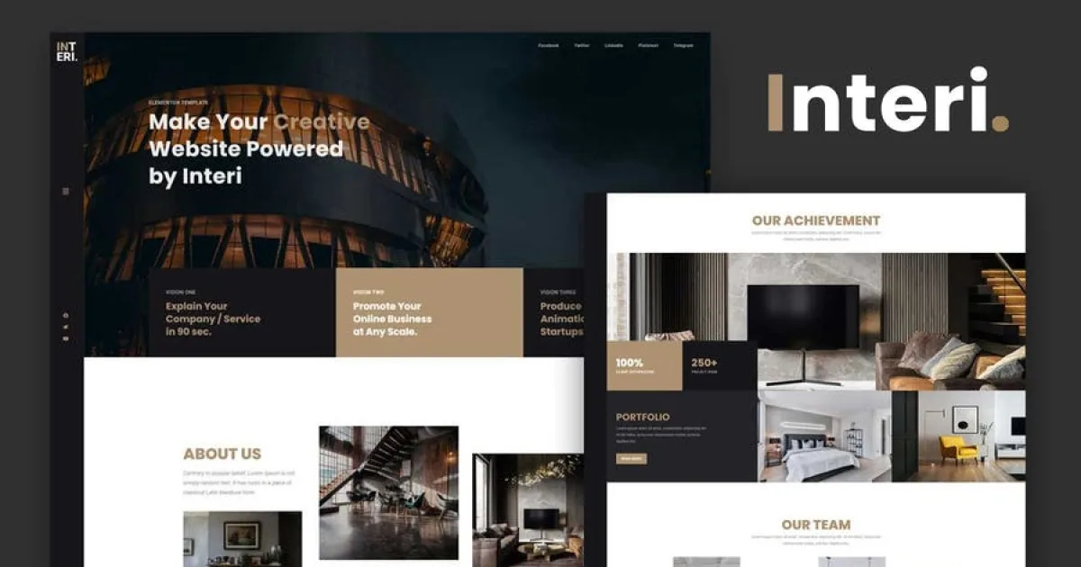 Interi – Creative Elementor Template Kit
