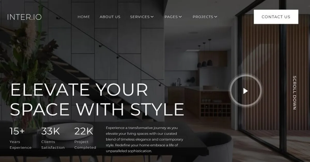Interio – Interior Design Elementor Template Kit