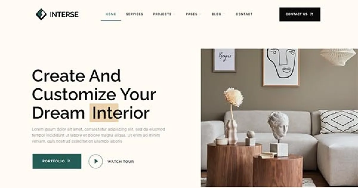 Interse – Interior Design & Architecture Elementor Template Kit