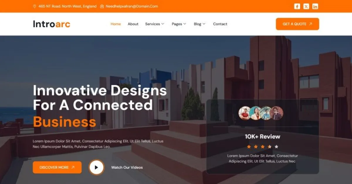 Introarc – Architecture & Interior Elementor Template Kit