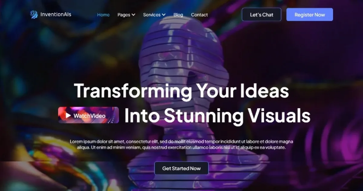 InventionAIs – AI Startups & Technology Elementor Template Kit