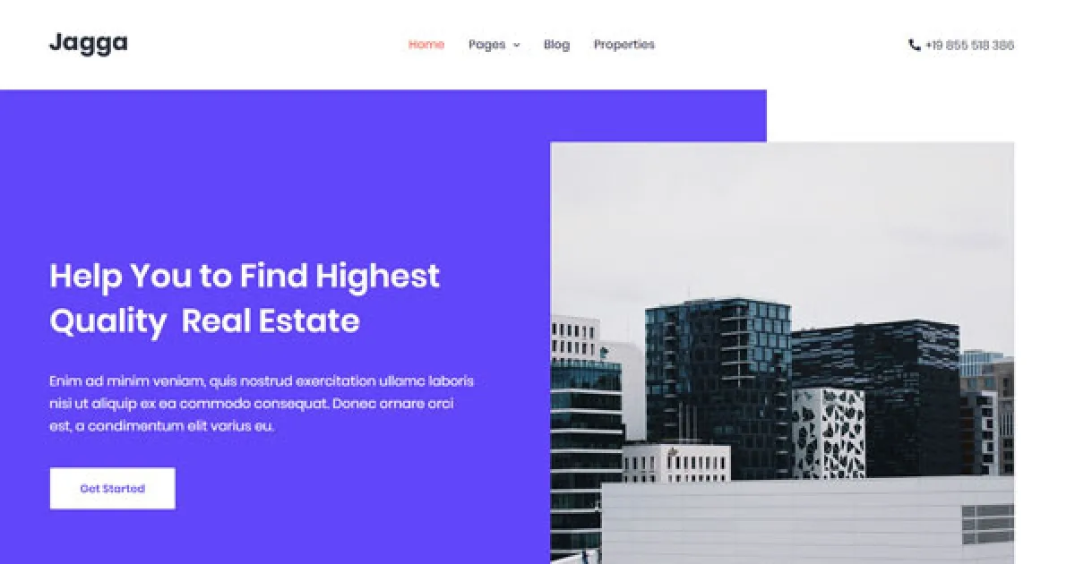 Jagga – Real Estate Template Kit