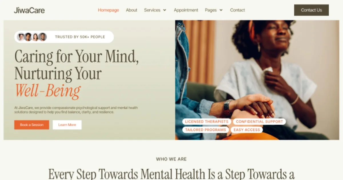 JiwaCare – Psychology & Mental Health Elementor Pro Template Kit