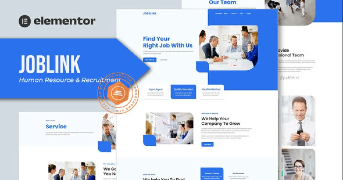 Jobslink – Human Resource & Recruitment Agency Elementor Template Kit - Official Release Preview
