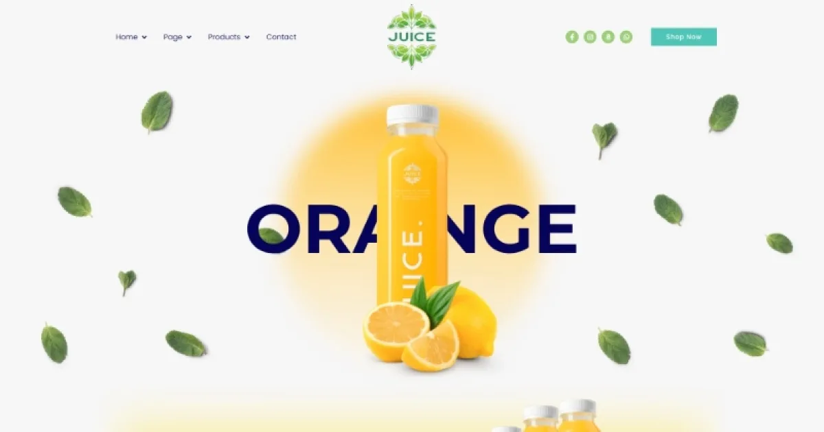 Juice Bar & Drink Elementor Template Kit